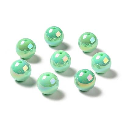 UV Plating Rainbow Iridescent Acrylic Beads