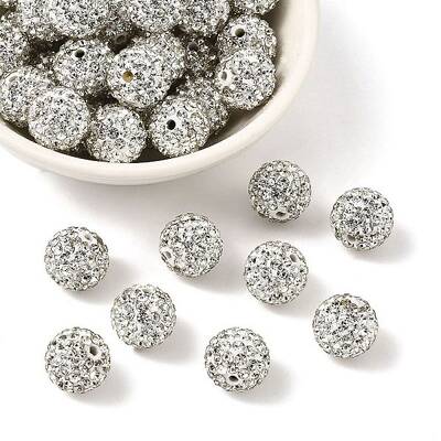 Polymer Clay Rhinestone Beads