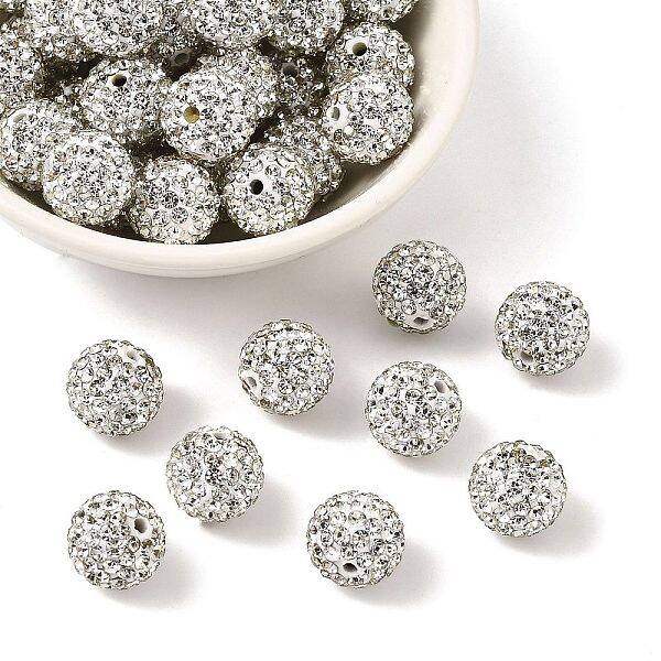 Polymer Clay Rhinestone Beads