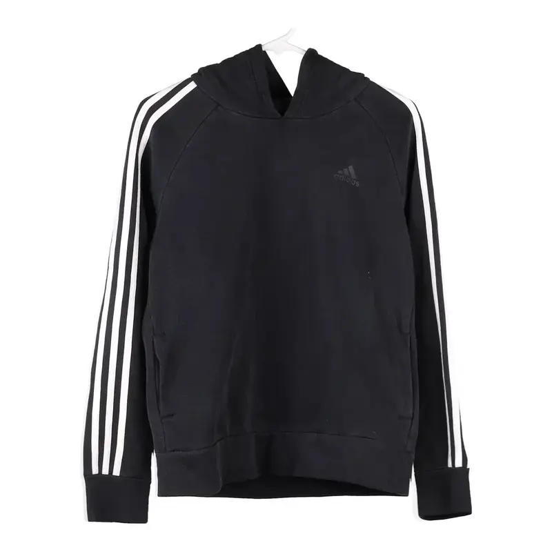Age 14-16 Adidas Hoodie - Medium Black Cotton Blend