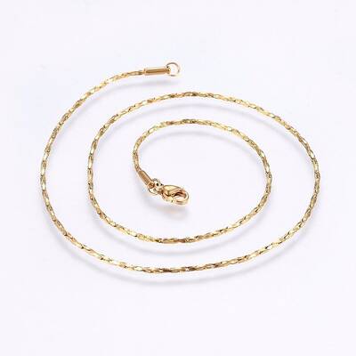 304 Stainless Steel Boston Link Chain Necklaces