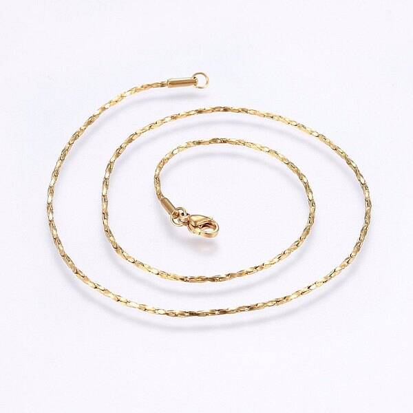 304 Stainless Steel Boston Link Chain Necklaces
