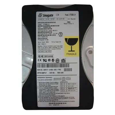 ST36811A Seagate 6.4GB 5400RPM IDE Ultra ATA/66 (ATA-5) 512KB Cache 3.5-Inch Hard Drive