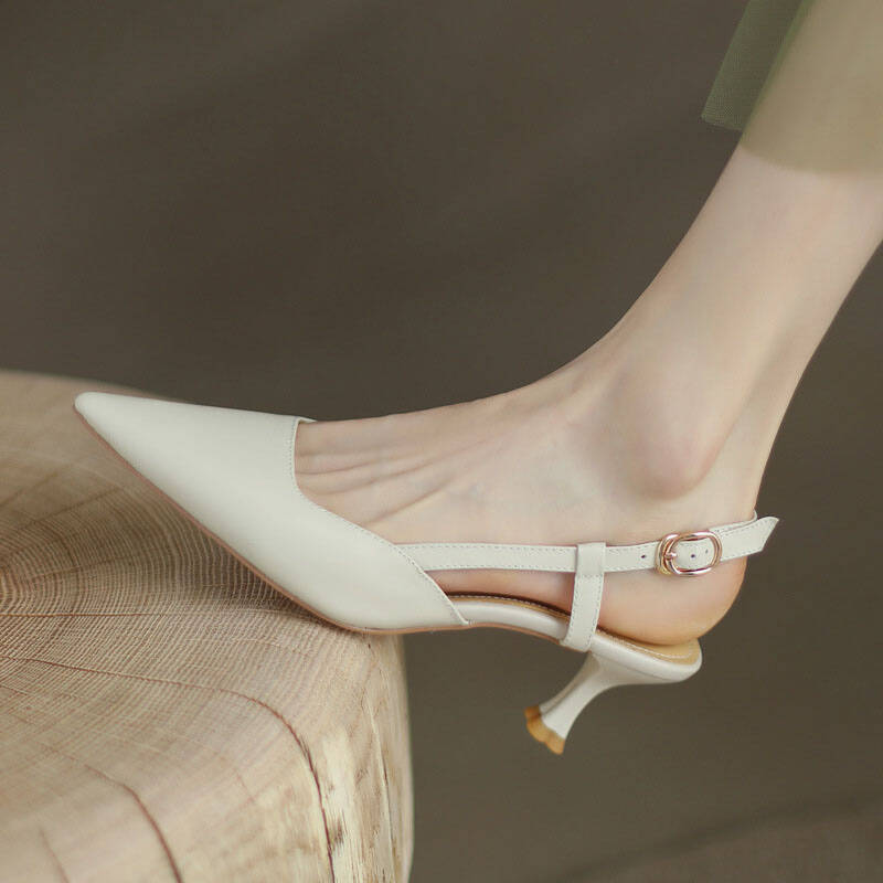 CHIKO Natisha Pointy Toe Kitten Heels Slingback Shoes