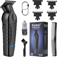 Kemei 2299 Professional Hair/Beard Trimmer for Men Zero Gapped Hair Clippers for Barber with T Blade, Cordless Rechargeable