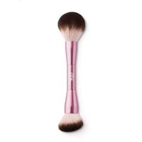 DIBS Beauty Limited Edition Duo Brush Face Pink Edit - Cream & Powder Dual Ended Brush for Blending, Setting, Building and Sm...