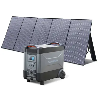 ALLPOWERS R4000 Portable Power Station 4000W 3600Wh R4000+SP037 400W Solar Panel