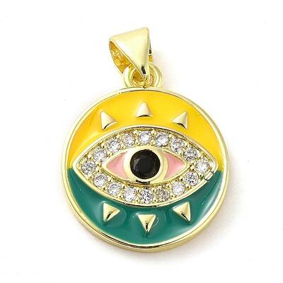 Real 18K Gold Plated Brass Clear Cubic Zirconia Pendants
