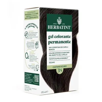 Permanent Coloring Gel Dark Brown 3N Herbatint 170ml