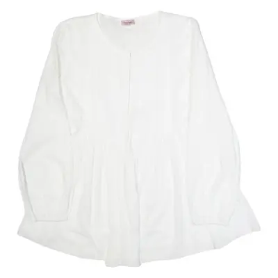 PHASE EIGHT Womens Top White Long Sleeve UK 12