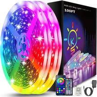 100ft Led Strip Lights (2 Rolls of 50ft) Bluetooth Smart App Control Music Sync Color Changing RGB Led Light Strip with Remot...