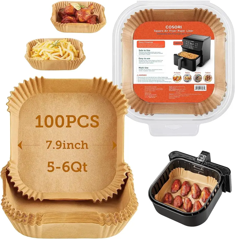 COSORI Air Fryer Liners, 100 PCS Disposable, 6.5\