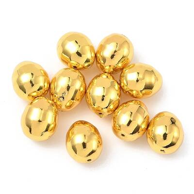 Electroplated Shell Pearl Beads