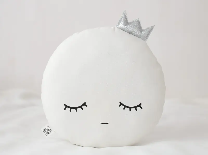 Full Moon Pillow (6 colors) with Crown