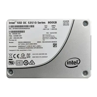 SSDSC2BB800G6 Intel DC S3510 800GB Multi-Level Cell SATA 6Gb/s 2.5-Inch Solid State Drive