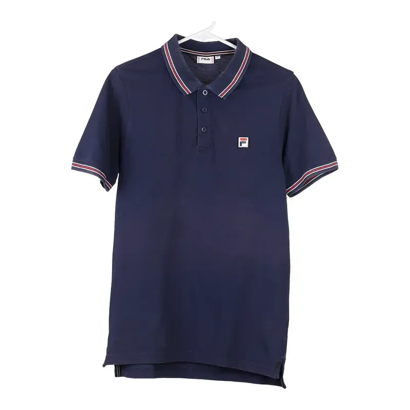 Fila Polo Shirt - Small Navy Cotton