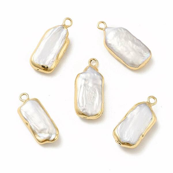 Baroque Natural Keshi Pearl Pendants
