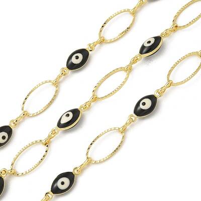 Rack Plating Brass Enamel Link Chains