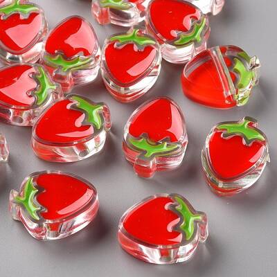 Transparent Enamel Acrylic Beads