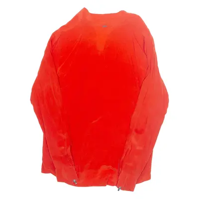 Womens Top Red V-Neck Long Sleeve M
