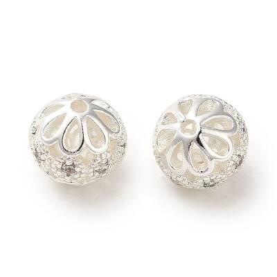 Rack Plating Brass Pave Cubic Zirconia Beads