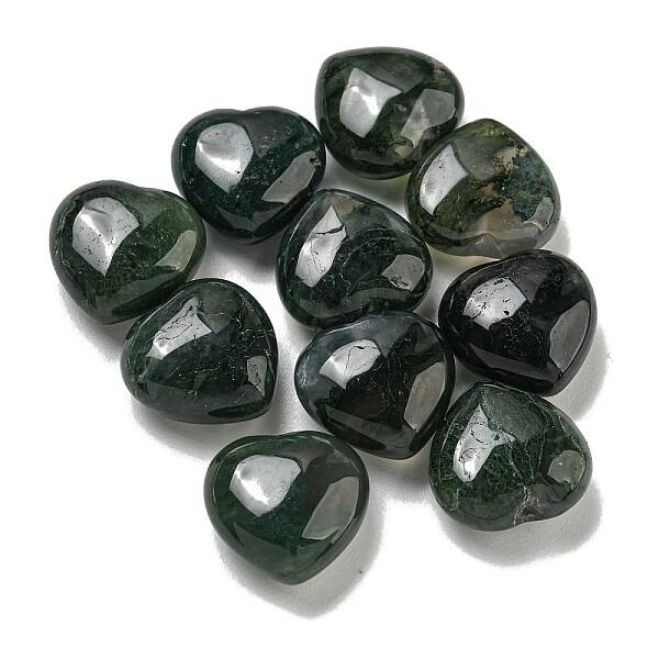 Natural Moss Agate Beads