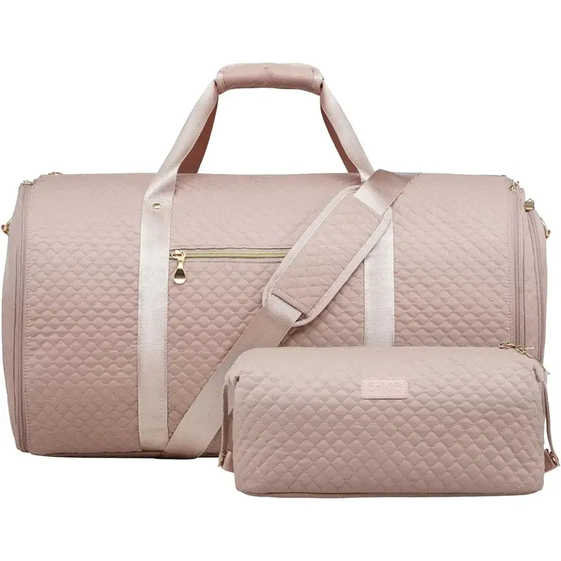 Coolife Garment Travel Bag Carry On Convertible Travel Duffel Bag with Shoe Pouch Weekender  2 in 1 Hanging Suit Bag with Sho...