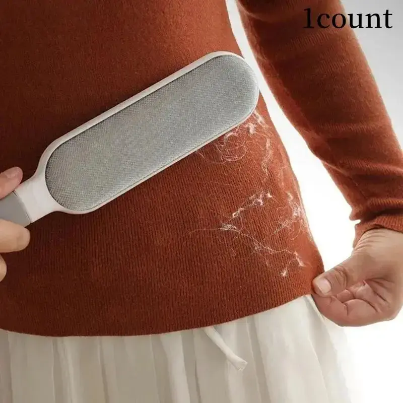 Reusable Pet Hair Remover Brush, Double-sided Pet Hair Remover Grooming Cleaning Brush, Manual Static Cling Pet Hair Duster f...