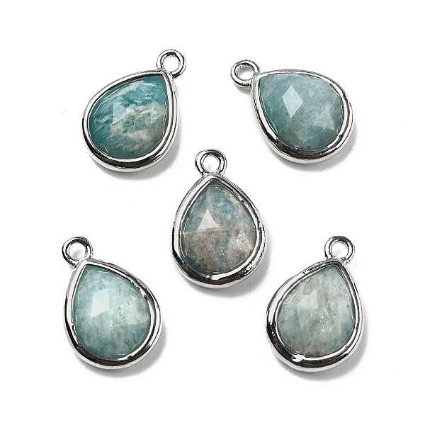 Natural Amazonite Faceted Pendants