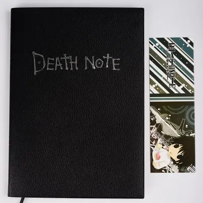 Death Note Book, 1 Count Travel Diary Notebook with 1 Random Pattern Bookmark, Cosplay Costume Prop, Decompression Stationery...