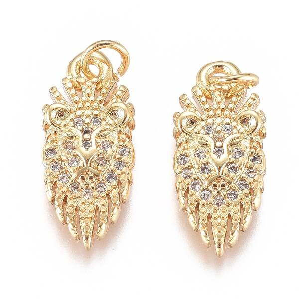 Brass Micro Pave Cubic Zirconia Pendants