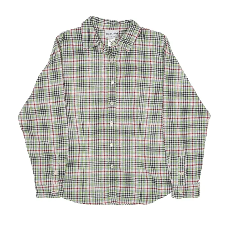 PENDLETON Shirt Green Check Long Sleeve Womens M