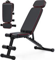 FathersDayGift Foldable Weight Bench, 800lbs Weight Capacity Adjustable Workout Bench Incline Decline Bench Press for Home Gy...