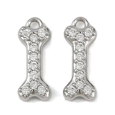 Brass Micro Pave Clear Cubic Zirconia Pendants