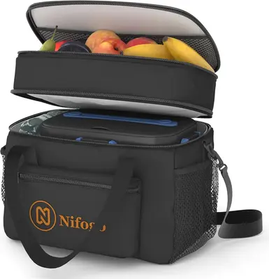 Nifogo Insulated Lunch Bag for Women Men Reusable Lunch Box for Office Picnic Hiking Beach Leakproof Cooler Tote Bag Organize...