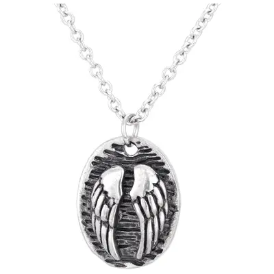 Angel to Watch Pewter Necklace