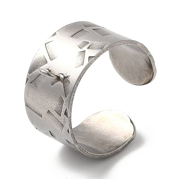 Non-Tarnish 304 Stainless Steel Open Cuff Ring Components