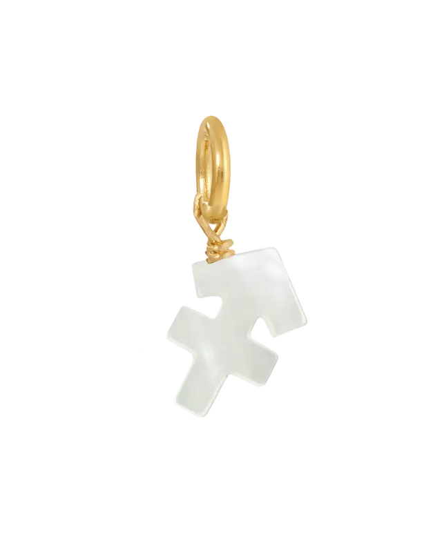 MOP Zodiac Charm | Metal Color: Gold | Sign: Sagittarius