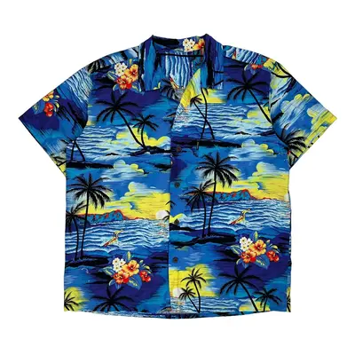 Hawaiian Unbranded Hawaiian Shirt - 2XL Multicoloured Cotton