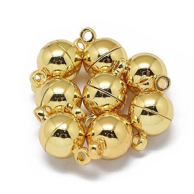 Rack Plating Brass Magnetic Clasps with Loops