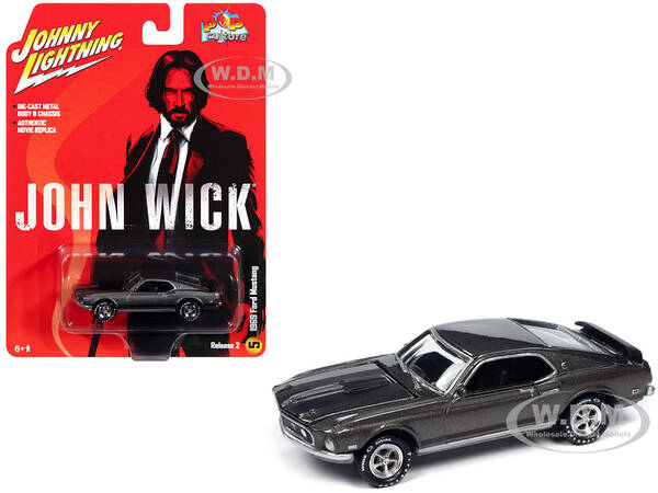 1969 Ford Mustang Mach I Gray Metallic with Black Stripes \
