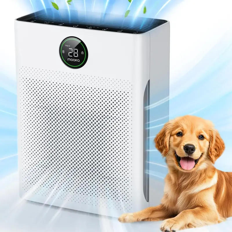 Air Purifiers for Home Large Room 2200 Ft² with Washable Filters, MOOKA H13 HEPA Filter Pet Air Purifier for Bedroom with Fr...