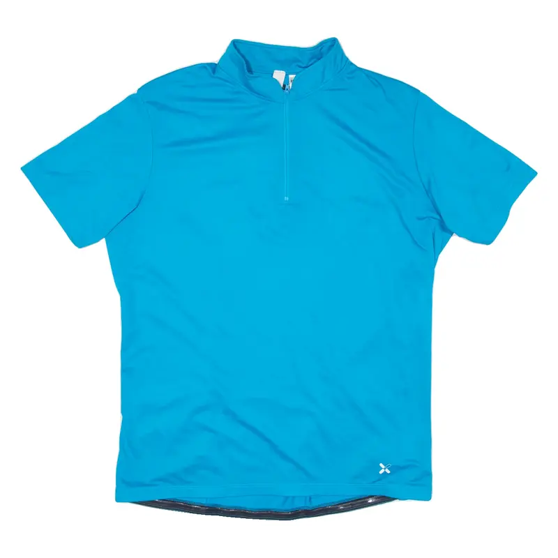 Cycling Mens Jersey Blue 1/4 Zip L