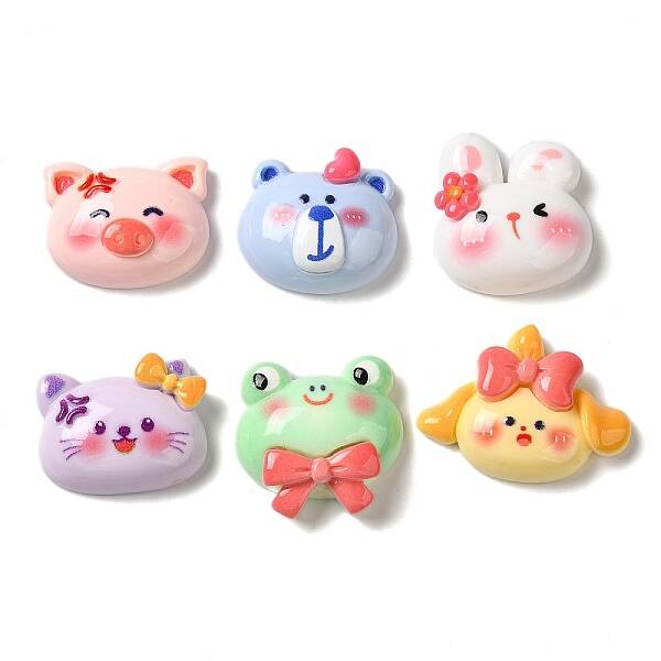 Opaque Resin Animal Decoden Cabochons
