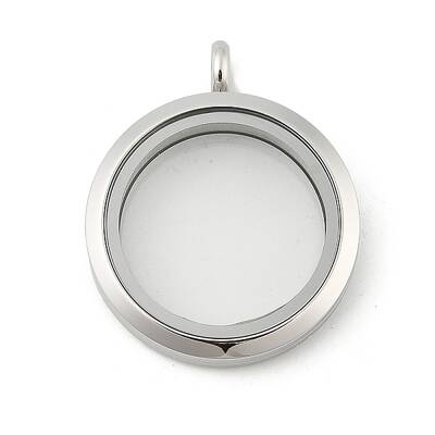 304 Stainless Steel Floating Locket Pendants