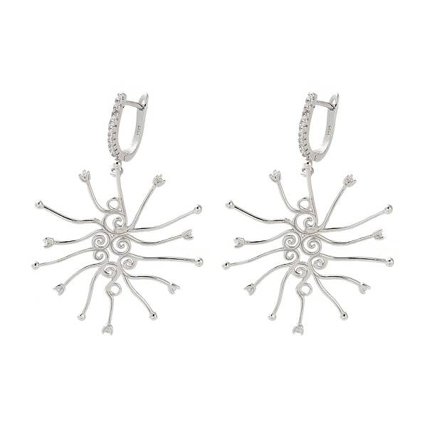 Cubic Zirconia Stud Earring Findings