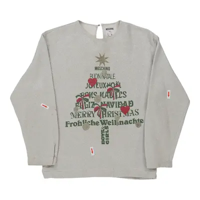 Age 12 Moschino Christmas Sweatshirt - Medium Grey Cotton Blend | Size: medium