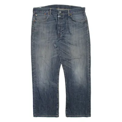 LEVI'S 501 Jeans Mens Blue Regular Straight Stone Wash W38 L27