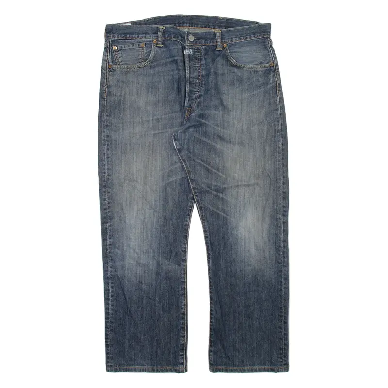 LEVI'S 501 Jeans Mens Blue Regular Straight Stone Wash W38 L27