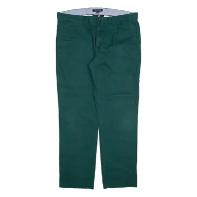 TOMMY HILFIGER Mens Trousers Green Slim Straight W36 L32